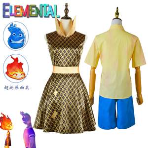 Disfraz de Cosplay de la Ciudad de los Elementos Locos de la Película Animada para el Día del Niño, Traje de Cosplay de Cosember Fire Wade, Traje Largo para Saltar en el <span class=keywords><strong>Agua</strong></span> - Product Image 1