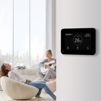 Termostat ruang layar sentuh warna KNX Bacnet memungkinkan Tuya WiFi