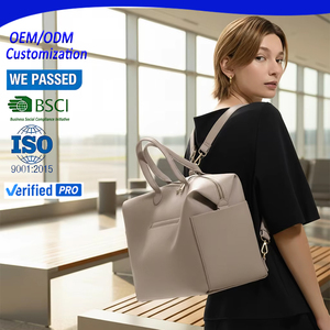 Sac à dos de luxe en cuir PU pour maman, sac à langer 3-en-1 portable et tendance, personnalisable, pour voyage quotidien, imperméable - Product Image 1