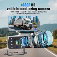 Sistema de Cámara para Auto con Visión de 360°, Cableado, 1080P 4K, DVR para Camiones, Monitoreo de Tablero, Kit de Reversa para RV, Montacargas, Vehículos de Minería, Autobuses