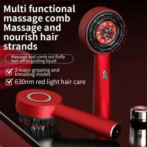Powerful Multi Functional Electric Red Light Hair Massage Comb Triple Efficacy <b>Scalp</b> Care Head Spa <b>Brush</b> Oil Dispenser - Product Image 4