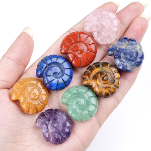 Vente en gros de décorations d'intérieur en matériaux variés : quartz rose, agate, lapis-lazuli, artisanat en cristal, mini-ammonites sculptées en améthyste pour cadeau - Product Image 3