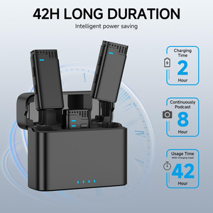 2-في-<span class=keywords><strong>1</strong></span> احترافية لاسلكية Lavalier iPad حالة شحن إلغاء الضوضاء المكونات اللعب كليب للألعاب - Product Image 5