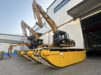 Excavatrice amphibie sur chenilles en aluminium Cat320cl 320d pour marais et zones boueuses
