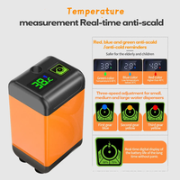 Douche de camping électrique 6000mah 7800mah Pompe de douche de camping portable avec chauffage Douche de camping à affichage numérique intelligent