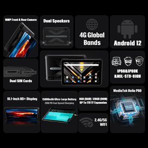 Hotwav Tab <span class=keywords><strong>R6</strong></span> PRO 10.1 Pulgadas 8GB+128GB Android 12 MT6771 Octa Core 4G Versión Global Industrial GSM MTK WiFi Nuevo Resistente - Product Image 2