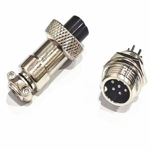 工場価格 GX12-6P 航空プラグとソケット GX12-2-3-4-5-6-7 コアコネクタ 工業グレード IP65 オス・メスコネクタ - Product Image 2