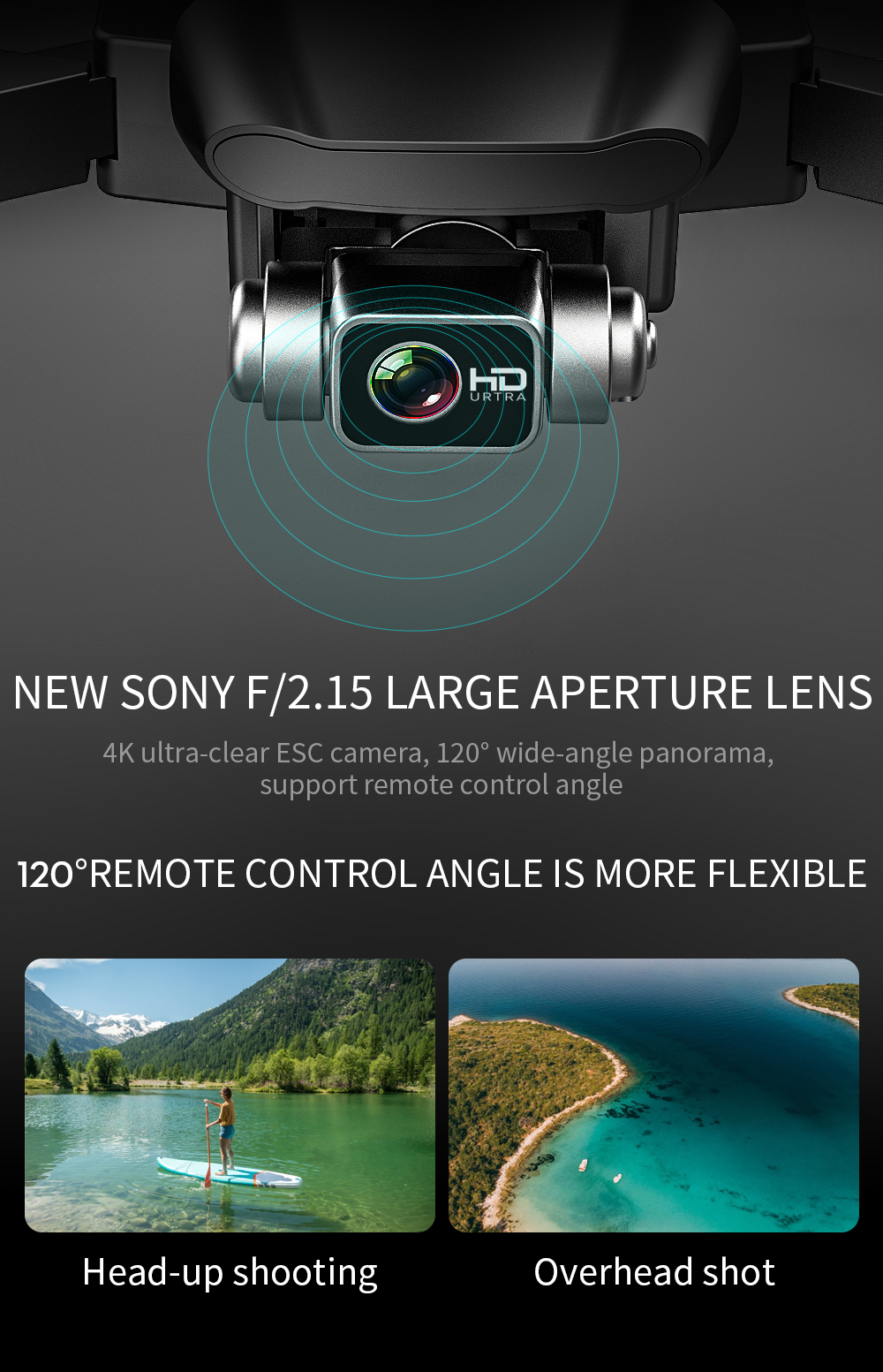 KF100 Drone, HO URTRA NEW SONY F/2.15 LARGE APERTURE