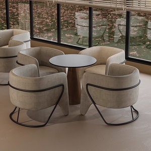 Table de réception moderne de luxe Ensemble de chaises 1 Table <span class=keywords><strong>2</strong></span> chaises pour salon de beauté Hall d'hôtel Club Lounge Discussion Area - Product Image 3
