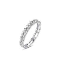 Cincin Perak Sterling 925 Desain Sederhana untuk Wanita dengan Zirkonia Kubik dan Mutiara, Perhiasan Fashion untuk Pesta Pernikahan