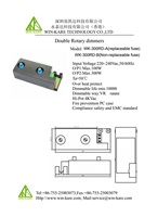 Interruptor de Atenuación Rotatorio Doble WIN-KARE WK-300RD 220-240V con Control Triac, Controlador de Iluminación de 2 Vías, Fácil Instalación para 100W/300W