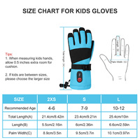 Savior Moufles et Gants Chauffants Électriques Rechargeables pour Ski, Randonnée et Marche, pour Enfants
