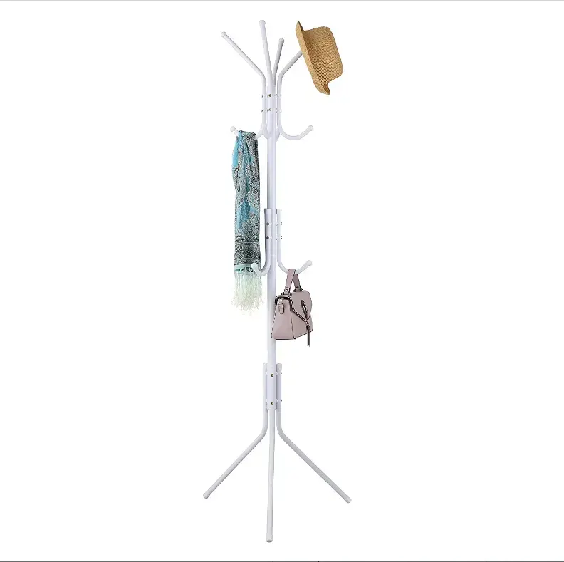 Modern Design Living Room Metal Hanging Clothes Stand Coat Rack With 12 Hooks