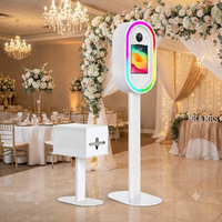 Photomaton DSLR à coque métallique, kiosque à selfies, impression instantanée, photomaton de fête pour iPad 13 pouces