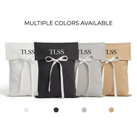 Sac de rangement en organza de coton blanc recyclable pour foulards et sacs à main, avec logo personnalisé imprimé, en mousseline de coton, sac cadeau à rabat anti-poussière