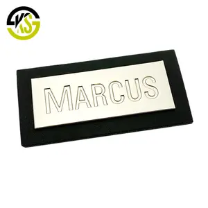 Custom design metal logo accessories label leather patches for jackets