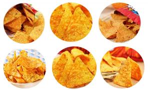 Thép không gỉ bọ đồ ăn nhẹ dây chuyền chế biến thực phẩm chiên tam giác Snack máy làm thực phẩm - Product Image 4