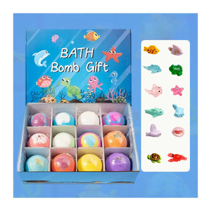 Bombes de <span class=keywords><strong>bain</strong></span> pour enfants en marque privée, 12 pièces, 60g, écologiques, logo personnalisé, jouet animal marin, ingrédients naturels, soin nourrissant pour la peau - Product Image 6