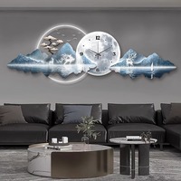 Horloge murale décorative moderne et simple de luxe pour salon, tableau de fond de canapé au design sophistiqué pour anniversaire