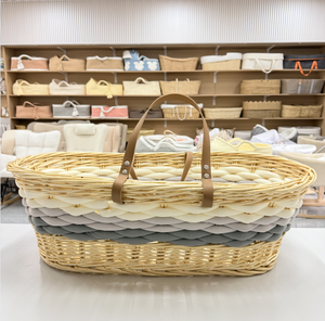 Berceau en rotin tissé à la main, moderne, pour bébé, berceau, panier de Moïse, pour chambre à coucher, salon et extérieur - Product Image 3