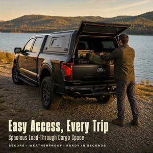 Capot rigide en aluminium pour camionnette <span class=keywords><strong>Ford</strong></span> F-150 Tremor 5,5 pi 6,5 pi Noir Verrouillable Étanche OEM ODM - Product Image 6