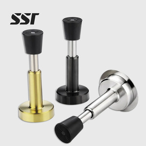 SSR Modern Adhesive Wall Mount Stainless Steel Furniture Door <b>Stopper</b> Hemisphere Design Acrylic Home Door Holder Easy - Product Image 1
