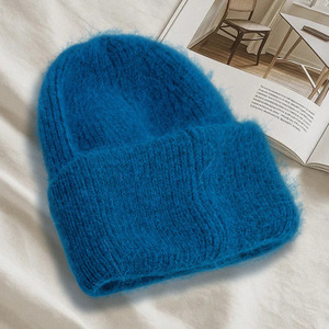Women's Winter Beanie Knitted Hat Solid Color Warm Windproof Casual 56-58cm Head Circumference - Product Image 2