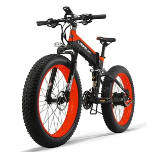 LANKELEISI T750PLUS 26 אינץ אופני הרים חשמליים 1000W מתקפל שומן צמיג חשמלי אופניים 48v14.5ah ליתיום סוללה שלג אופניים