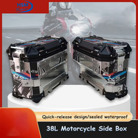 Ensemble de sacoches latérales en aluminium pour moto 45L 38L - pour B-M-W R1250GS Adventure R1200GS, sacoches latérales robustes, coffre de toit, bagages étanches