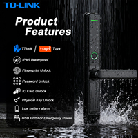 Cerradura Digital Inteligente para Puerta Corredera, con Huella Dactilar, TTLock, Tuya, Zigbee, para Puerta de Aluminio