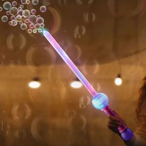 Ishine Épée à bulles LED 25 pouces, machine magique automatique avec bouteille de 95 ml, jouet portable pour enfants, idéal pour les événements extérieurs et les cadeaux promotionnels - Product Image 4