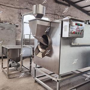 Nhỏ 50Kg 100Kg Thiết Bị Chế Biến Khí Điện Sưởi Ấm Loại Hạt Điều Trống Cacao Hạt Ca Cao Máy Rang - Product Image 3