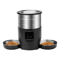 Comedero Automático para Mascotas, Dispensador de Comida Inteligente de Plástico y Acero Inoxidable de 4.5L para Perros y Gatos, Uso en Interiores