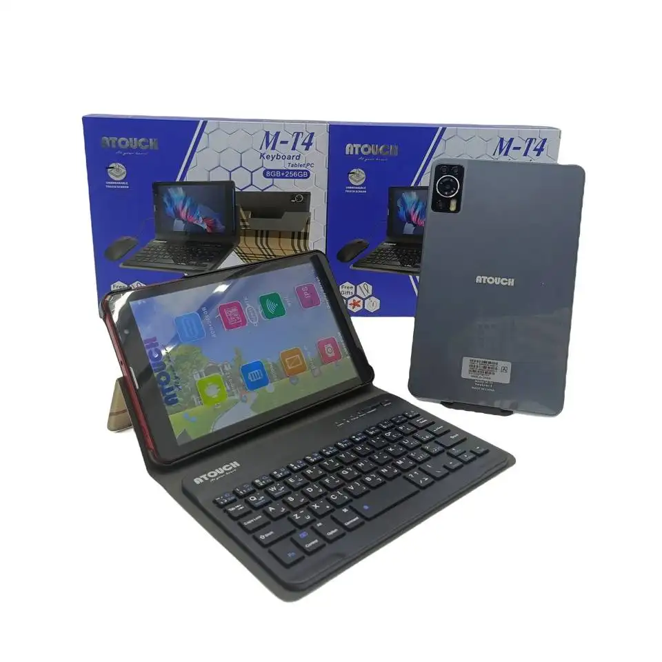 Atouch-Mini ordenador portátil de 8 pulgadas, tableta Android de entretenimiento de negocios, wifi, inalámbrica, con Funda de cuero, nuevo, Android