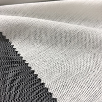 Entoilage tissé 100 % polyester écologique personnalisé, de haute qualité, avec insert de trame et nappe, pour vêtements, avec fonction adhésive