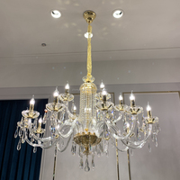 Lustre moderne en verre cristal et fer doré, ampoule LED, luminaire suspendu de luxe, blanc chaud, dimmable, pour la maison, le hall, la salle à manger