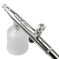 Kit aérographe double action BT-131 en cuivre, très populaire, pour débutants, écologique, avec grand godet à gravité, compatible tatouage
