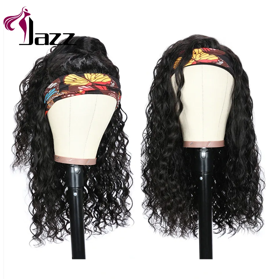 Wholesale Hot Sale Headband Wigs Curly Thick Human Hair For Black Women 100% Real Brazilian Headband Human Hair Wigs