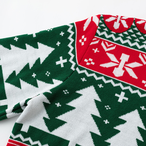 <span class=keywords><strong>Pull</strong></span> de Noël personnalisé pour <span class=keywords><strong>homme</strong></span>, anti-plis, anti-rétrécissement, motif 3D, polyester/coton, avec logo sur le devant, le dos et le col, pour les fêtes d'hiver - Product Image 4