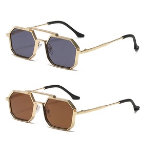 Custom Newest Wholesale Vintage Design Lady Square Polygon Frame Women Glasses <b>Sunglasses</b> - Product Image 5