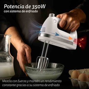 Frullatore manuale Grunkel 350W 5 velocità con funzione turbo e fruste per la cottura - Product Image 2