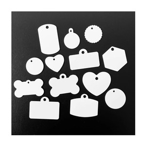 Placas de identificación de aluminio <span class=keywords><strong>para</strong></span> mascotas, insignias de identificación <span class=keywords><strong>para</strong></span> perro, <span class=keywords><strong>sublimadas</strong></span>, personalizadas, de Metal, en blanco - Product Image 1
