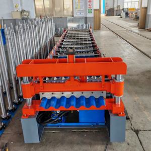 آلة تشكيل بلاط السقف المموج الفولاذي عالية السرعة أوتوماتيكية بالكامل مع محرك - Product Image 1