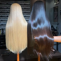 Perruque Lace Front HD 30 pouces 13x4 en cheveux humains, pré-épilée, ultra-lisse, sans colle, densité 180%, pour femmes noires, vente en gros