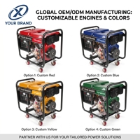 Générateur diesel 3 kW 178F 296 cm³ à moteur refroidi par air, démarrage manuel, 3000 W max, AVR, groupe électrogène diesel pour alimentation de secours économique en milieu agricole