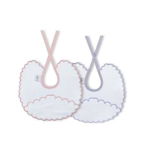 Set bavaglini 100% in cotone organico lavabile mussola grigia e rosa per i più piccoli - Product Image 1