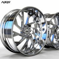 Jantes forgées chromées à deux pièces pour voitures particulières, à déport profond, 20, 22, 24, 26 pouces, entraxes 5x112, 5x114.3, 5x120 pour Chevrolet, Benz, BMW, Audi, Porsche