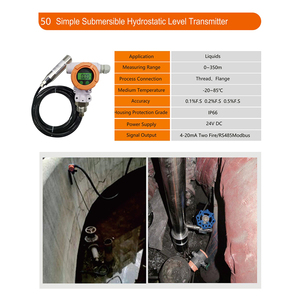 एचसीसी हाइड्रोस्टैटिक वाटर लेवल सेंसर जांच डीजल ईंधन टैंक निगरानी स्तर ट्रांसमीटर गेज - Product Image 2