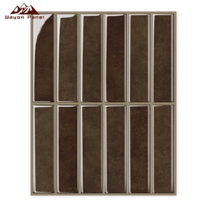 Wayon Eco-friendly Non-yellowing PU Gel Wall <strong>Stickers</strong> 3D Effect Faux Ceramic Mosaic <strong>Tiles</strong> Peel and Stick for <strong>Bathroom</strong> - Product Image 1