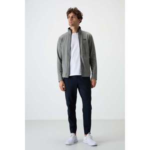 Ensemble de survêtement pour homme Air Jones, ensemble de jogging athlétique deux pièces avec veste zippée intégrale et pantalon à taille élastique, gris - Product Image 3